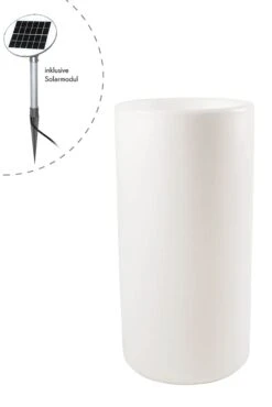 Gartenleuchte Shining Elegant Pot XL In Weiß - Solar