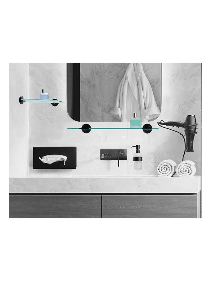 Wandregal In Schwarz - (L)25 X (B)25 Cm – Bild 3