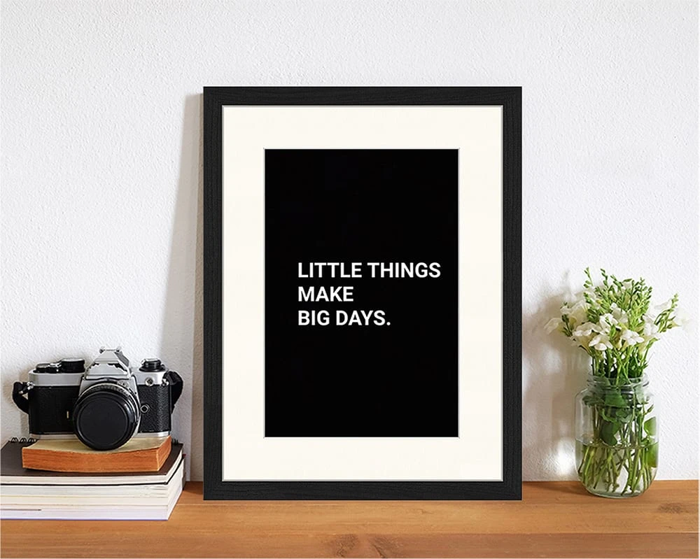 Wandbild " Little Things, Big Days " In Schwartz – Bild 2