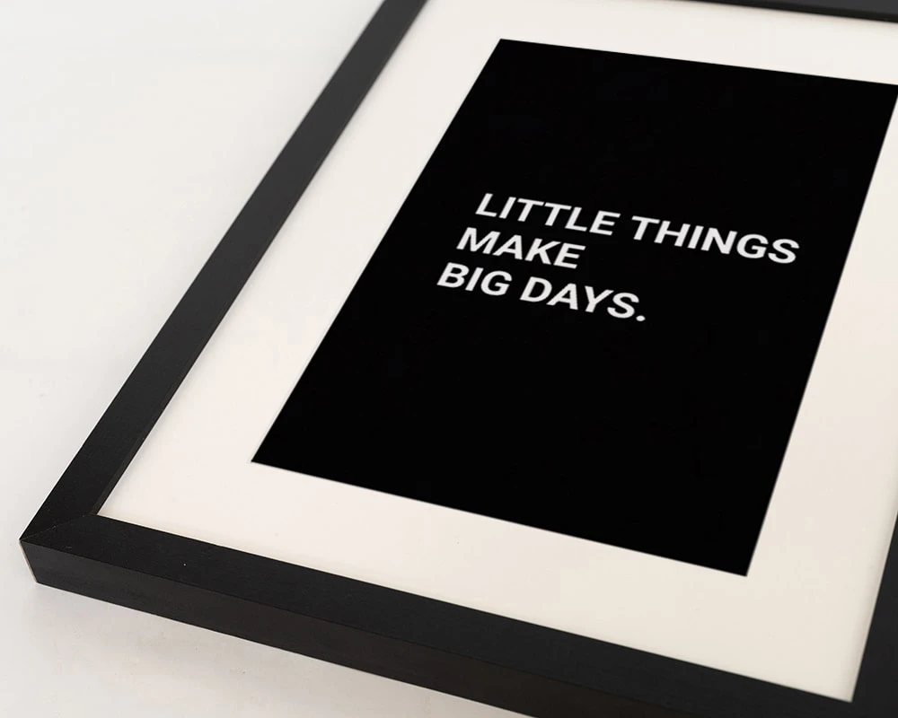 Wandbild " Little Things, Big Days " In Schwartz – Bild 3
