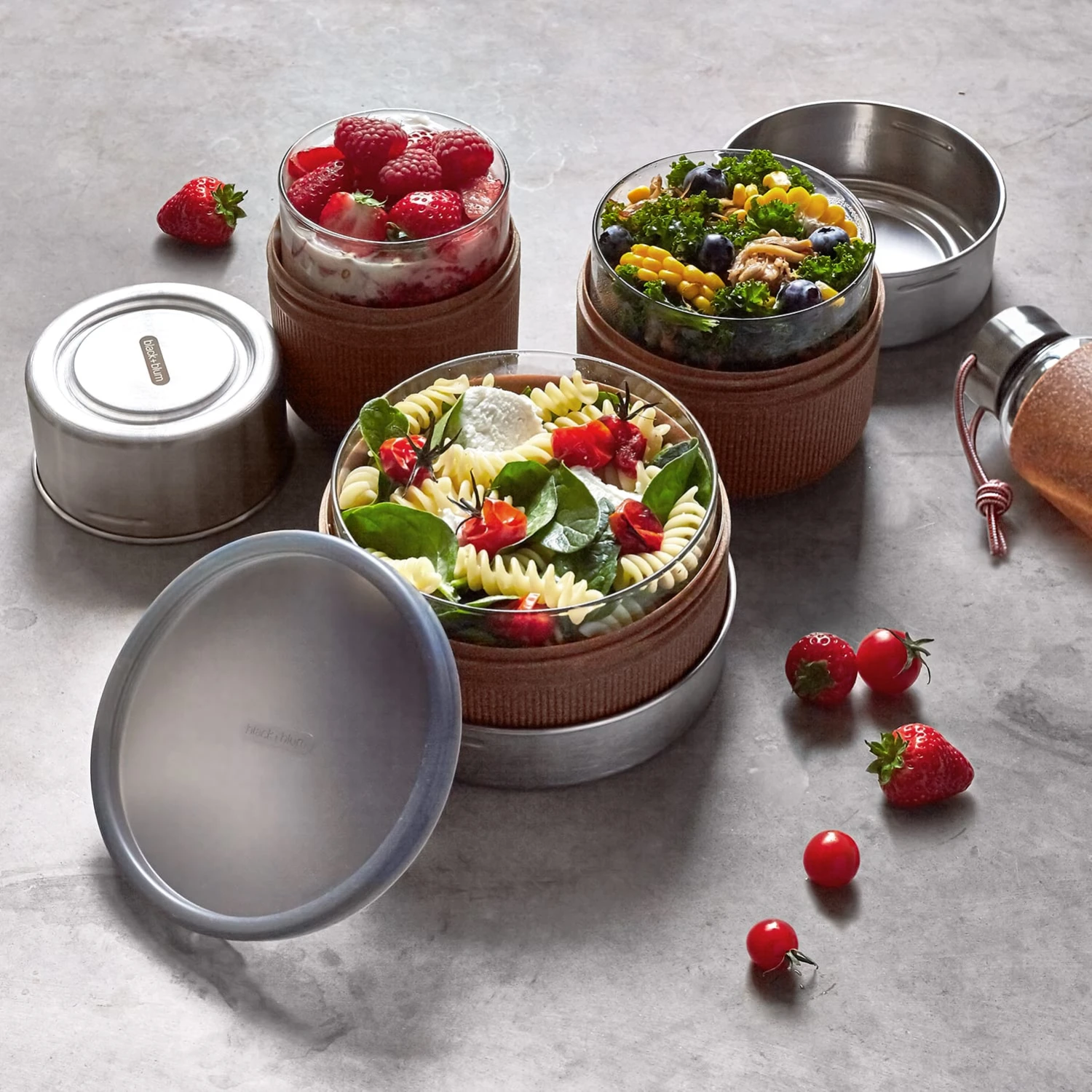 Black+Blum Lunchbecher Aus Glas, Schiefer, 600 Ml – Bild 5