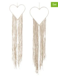 2er-Set: Dekoanhänger "Heena" In Beige