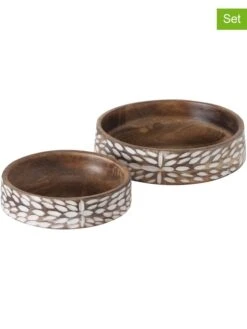 2er-Set: Dekoschalen "Jiol" In Hellbraun