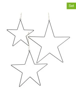 3er-Set: Dekoanhänger "Elvira" In Schwarz