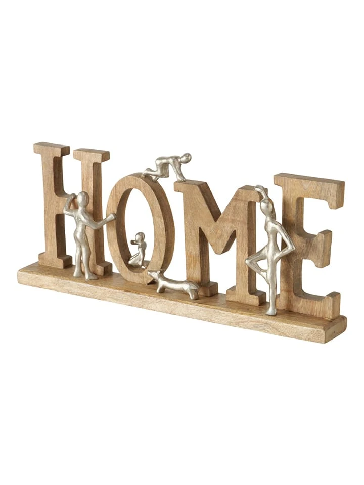Dekoobjekt "Home" In Natur/ Silber - (B)58 X (H)26 X (T)8 Cm – Bild 2