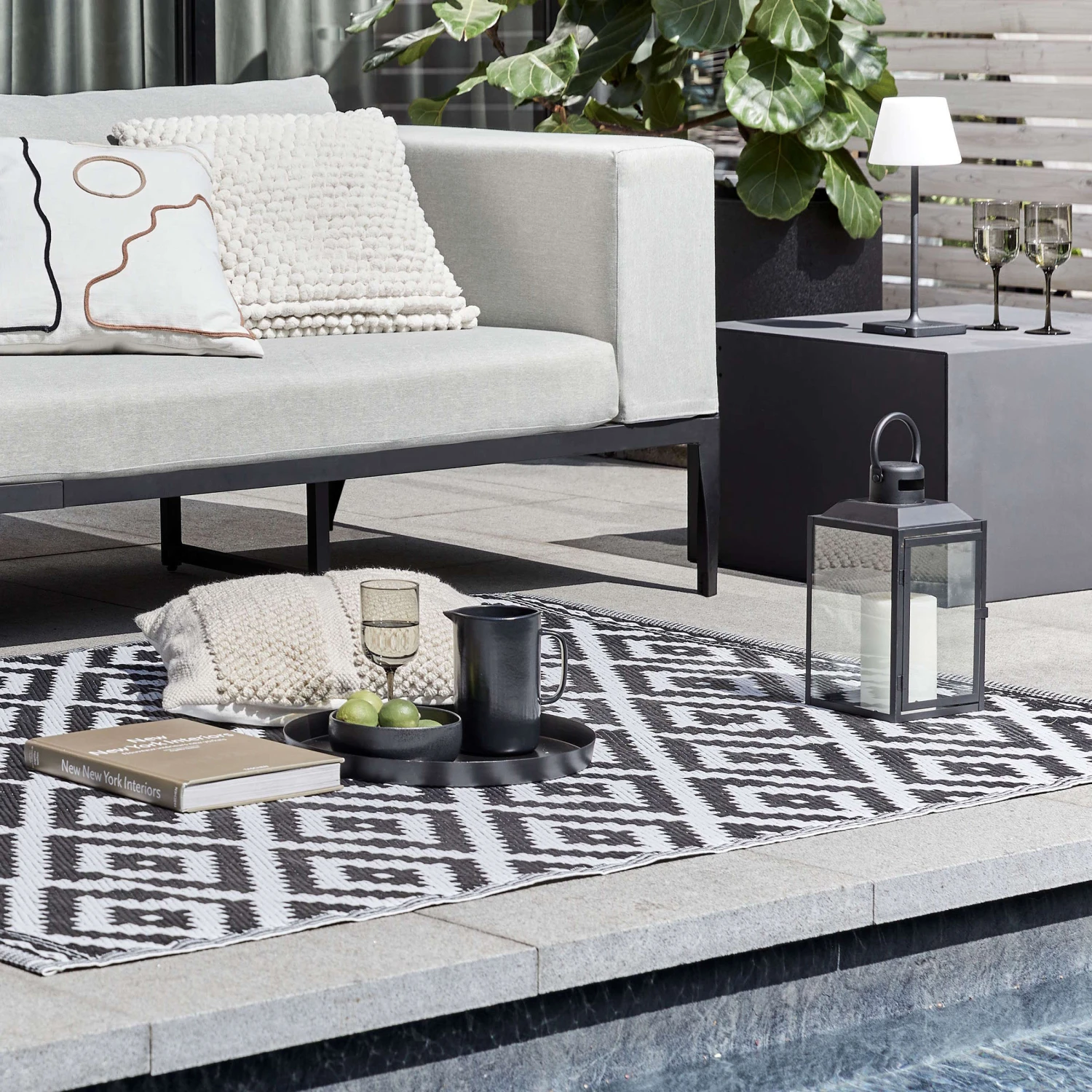 Outdoor Solar-Tischleuchte Mit Farbwechsel LIGHT UP In Schwarz-Weiß – Bild 11