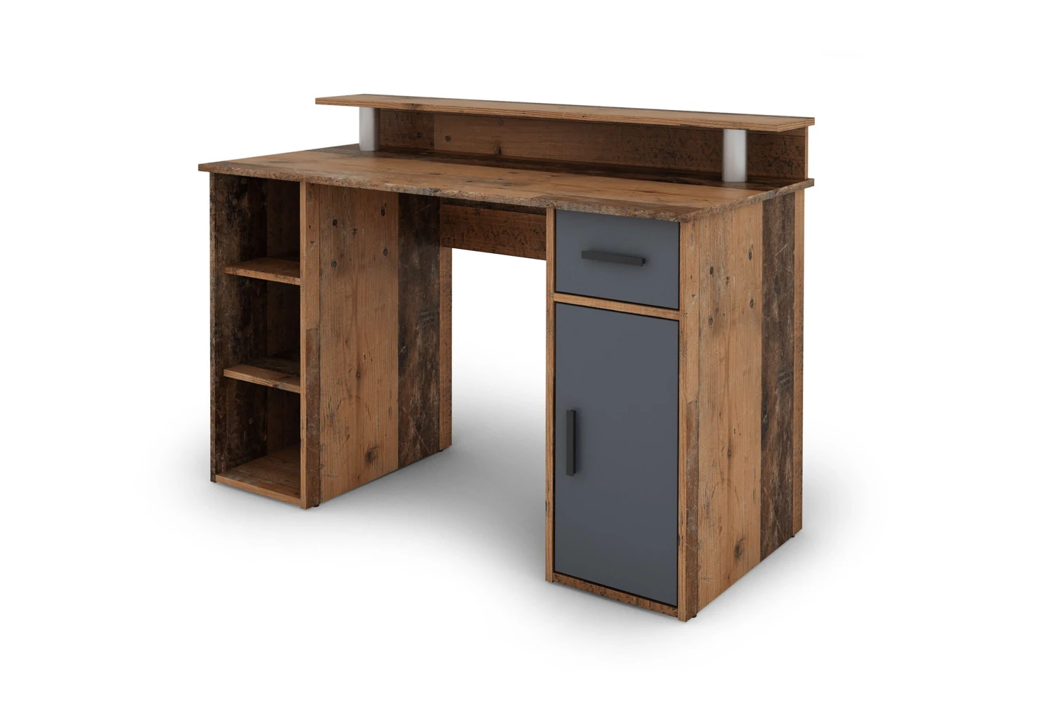 Schreibtisch Diego In Old Wood / Anthrazit - (B) 120 X (H) 88 X (T) 55 Cm – Bild 2