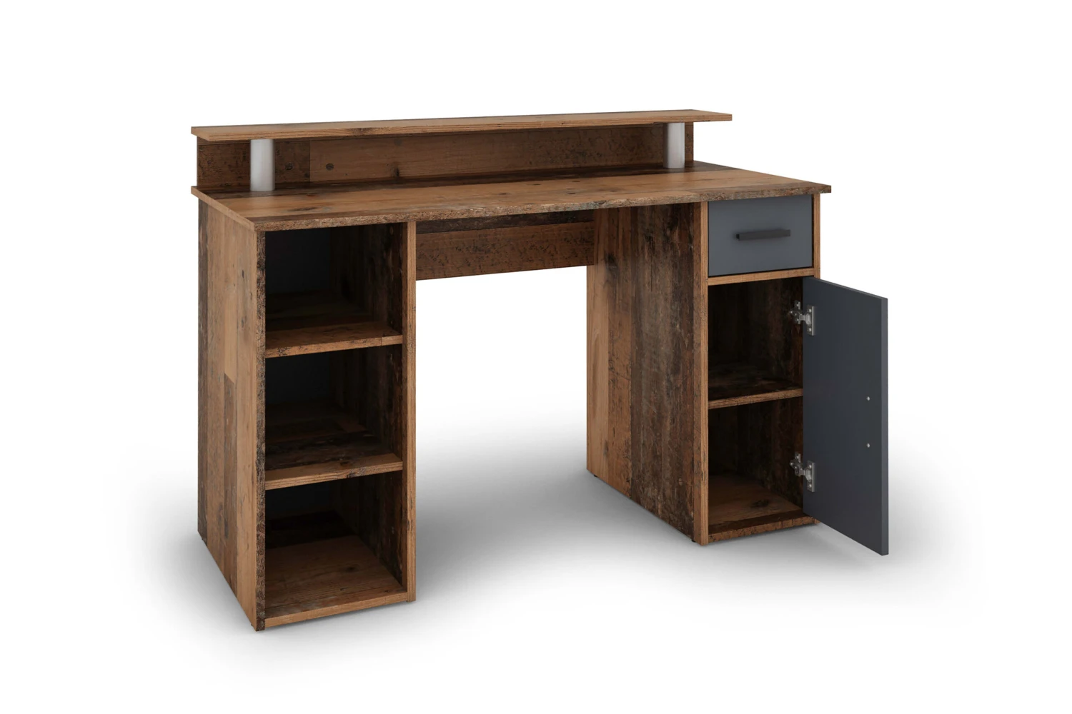 Schreibtisch Diego In Old Wood / Anthrazit - (B) 120 X (H) 88 X (T) 55 Cm – Bild 5