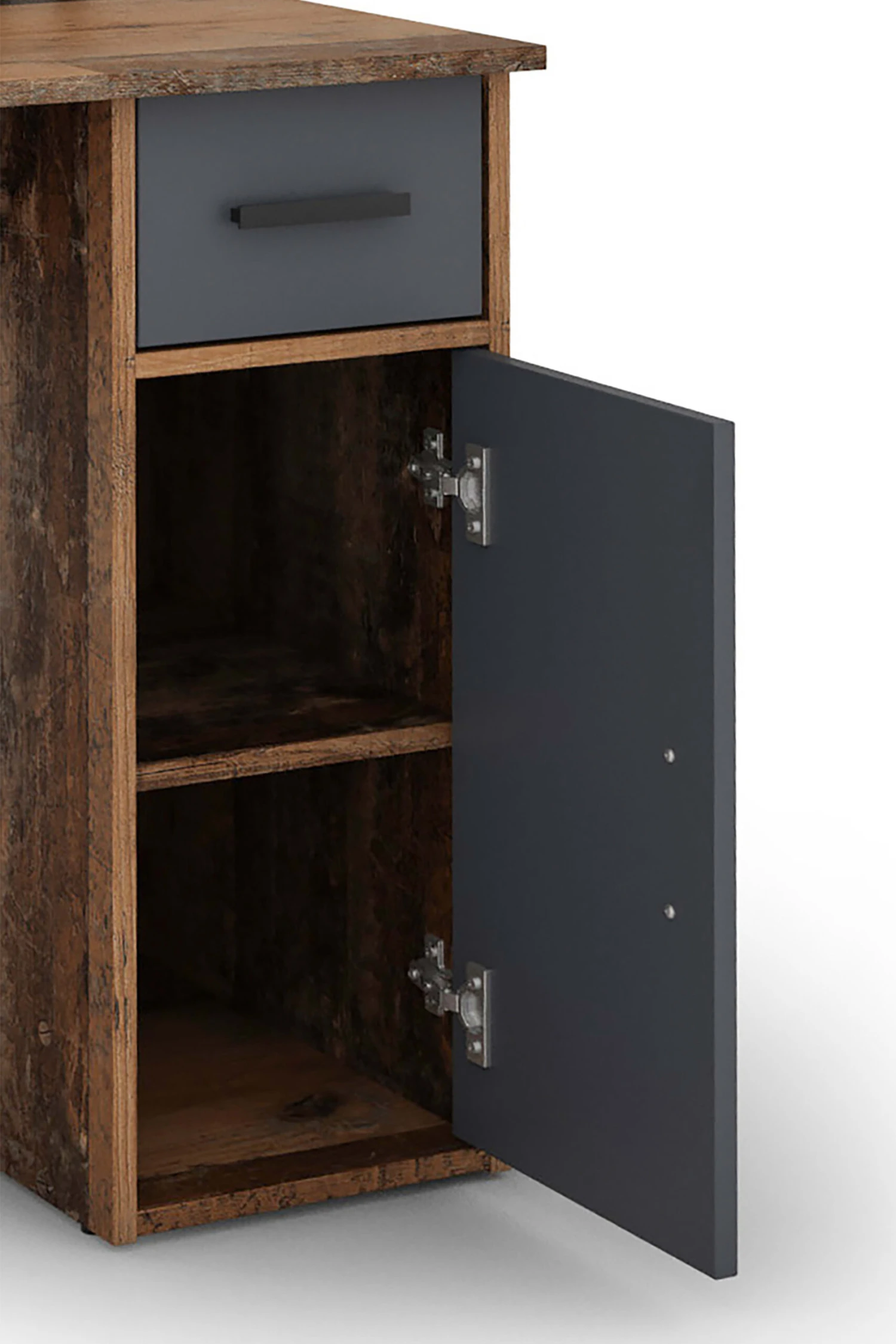 Schreibtisch Diego In Old Wood / Anthrazit - (B) 120 X (H) 88 X (T) 55 Cm – Bild 8