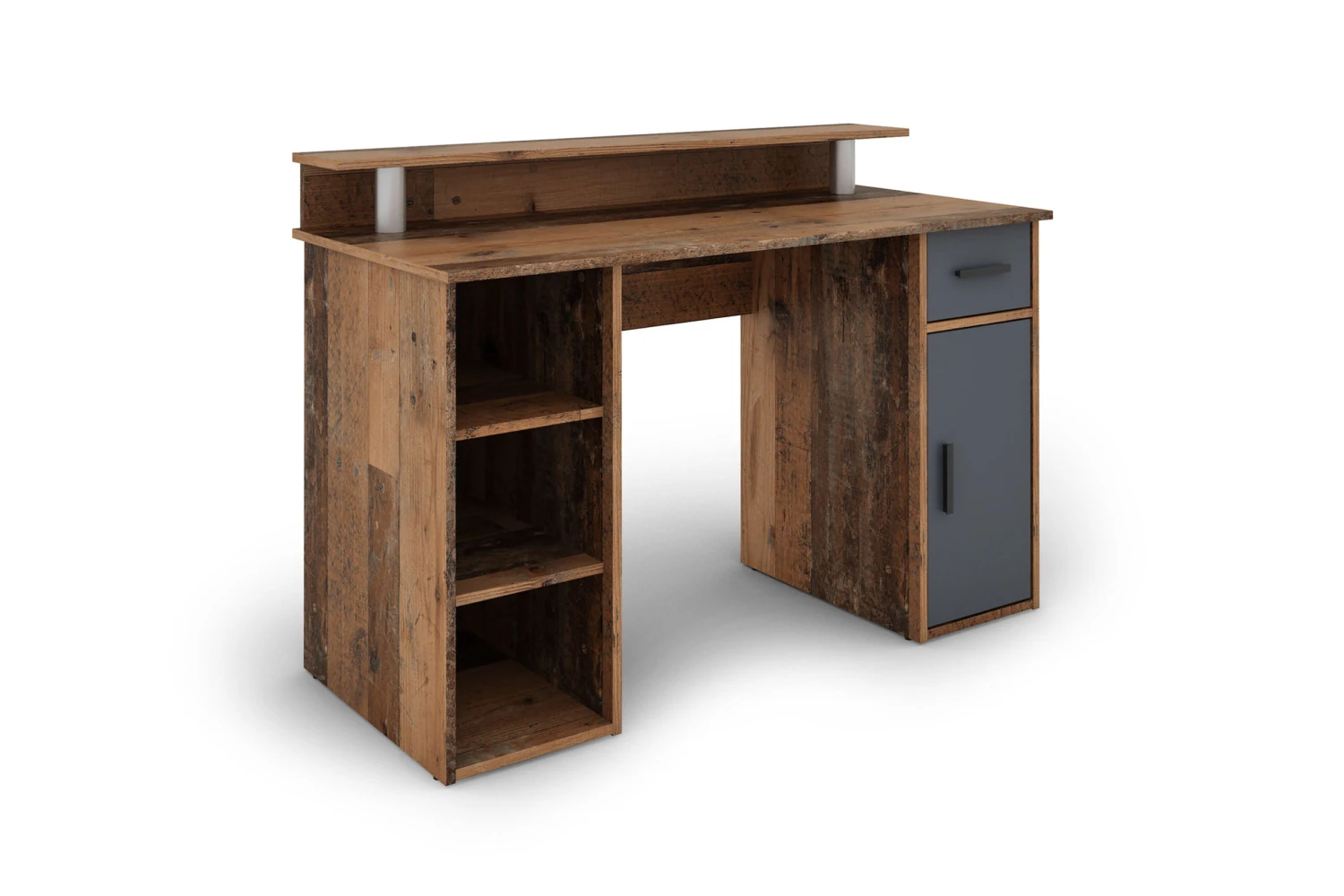 Schreibtisch Diego In Old Wood / Anthrazit - (B) 120 X (H) 88 X (T) 55 Cm