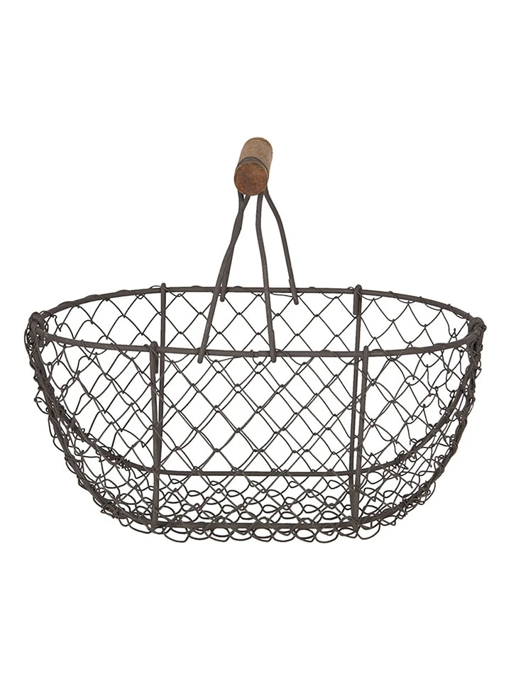 Korb In Schwarz - (B)24 X (H)16 X (T)11 Cm