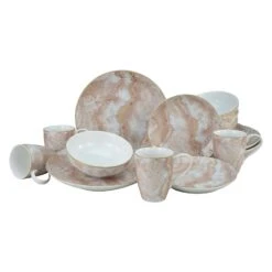 Kombiservice Marmor In Roségold