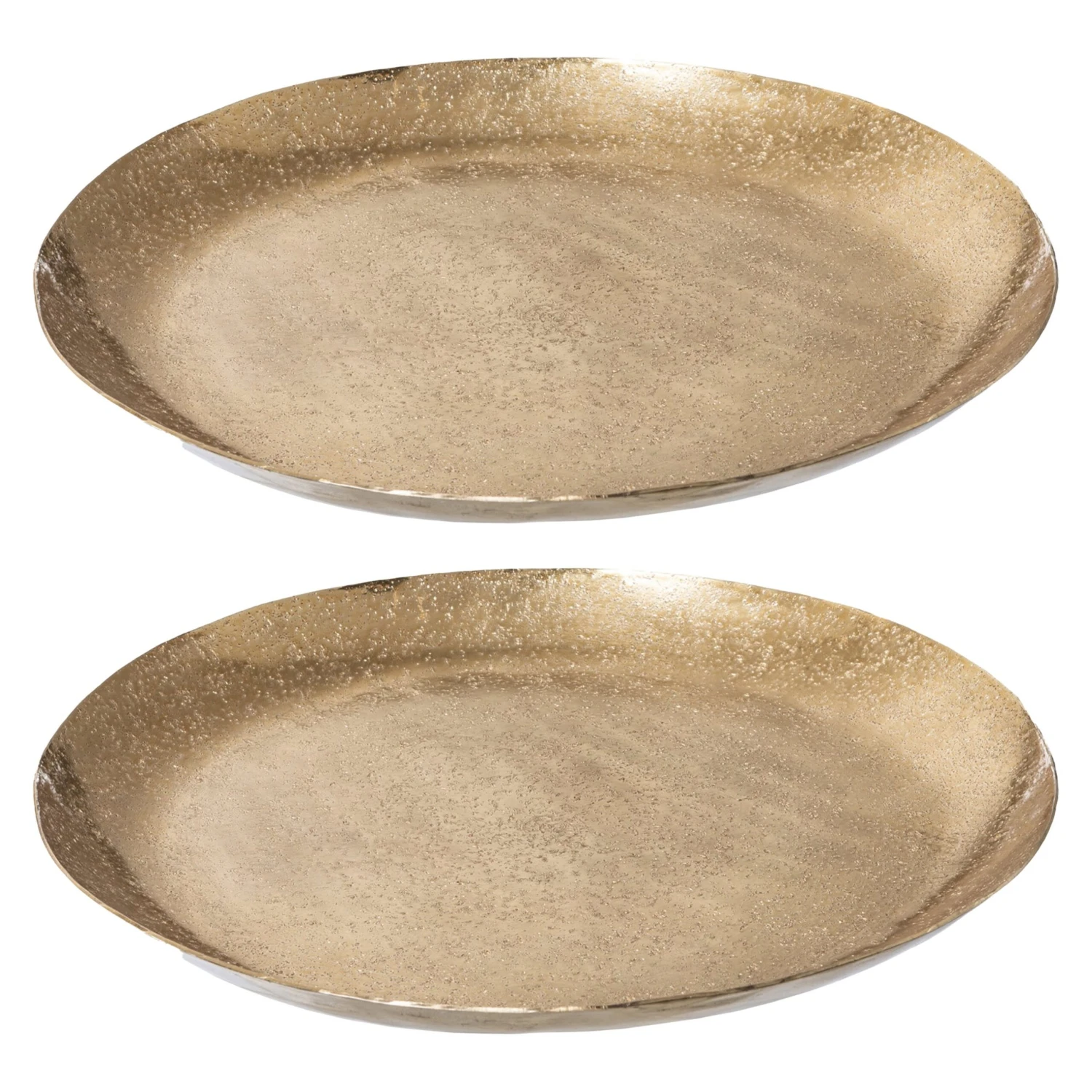 Deko-Teller Aus Metall In Champagner