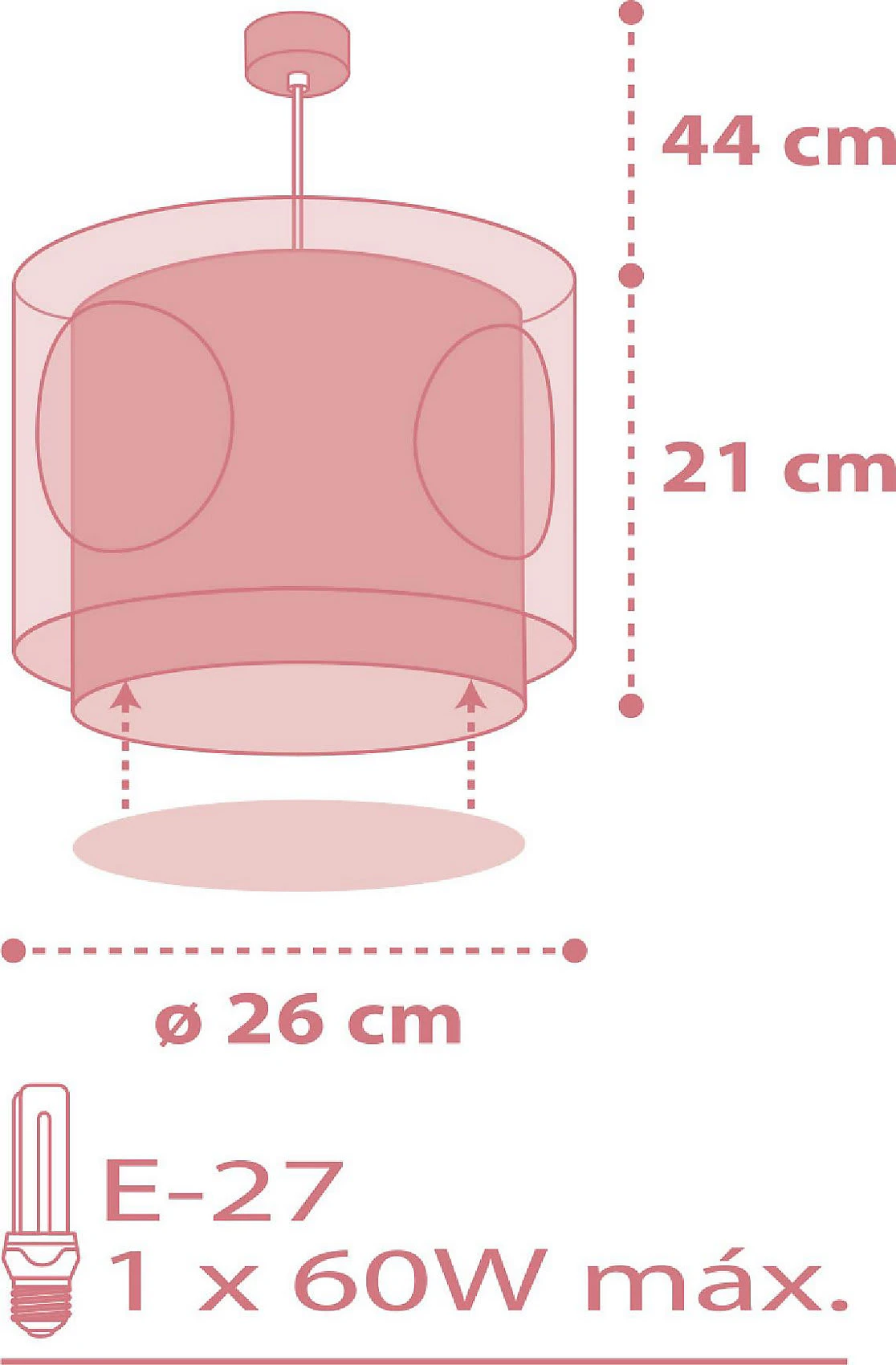 Hängelampe Sweet Dance, Rosa – Bild 4