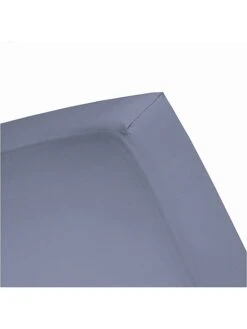 Jersey-Spannbettlaken "Double" In Blaugrau