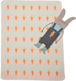 SET Decke In Der Puppe "Hase"