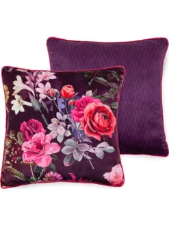 Kissen "Simone" In Bordeaux/ Bunt