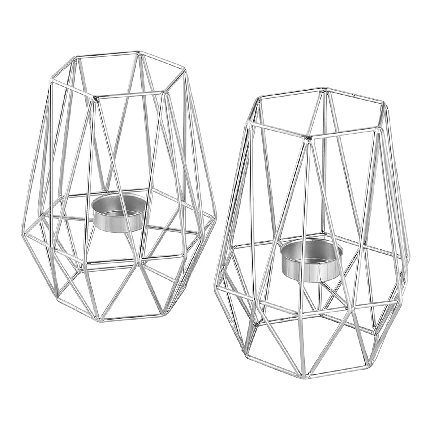 2 Er-Set Teelicht-/ Kerzenhalter Vintage Big In Silber
