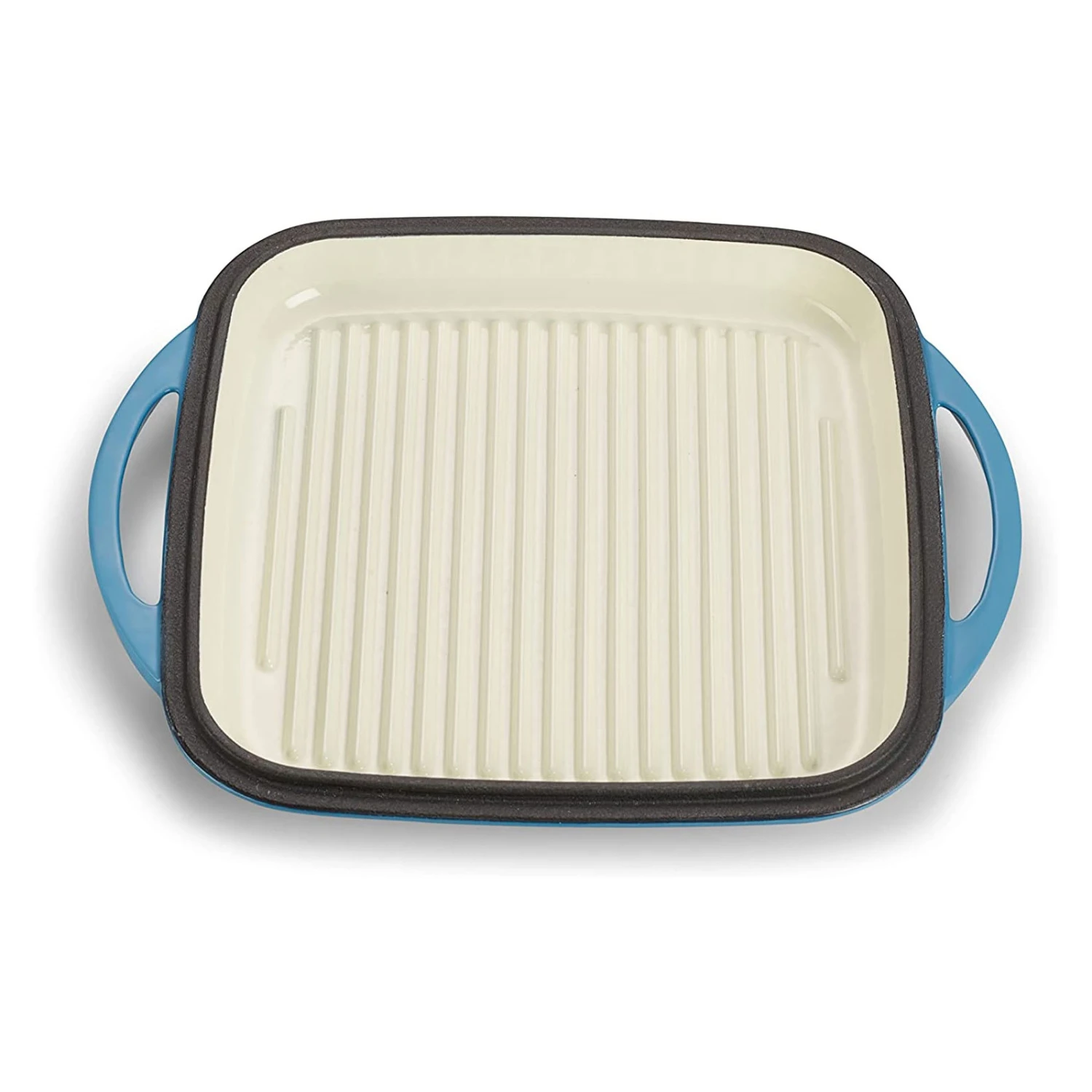 2 Tlg. Set Gusseisen Bräter Mit Deckel 1.5 L In Hellblau – Bild 4