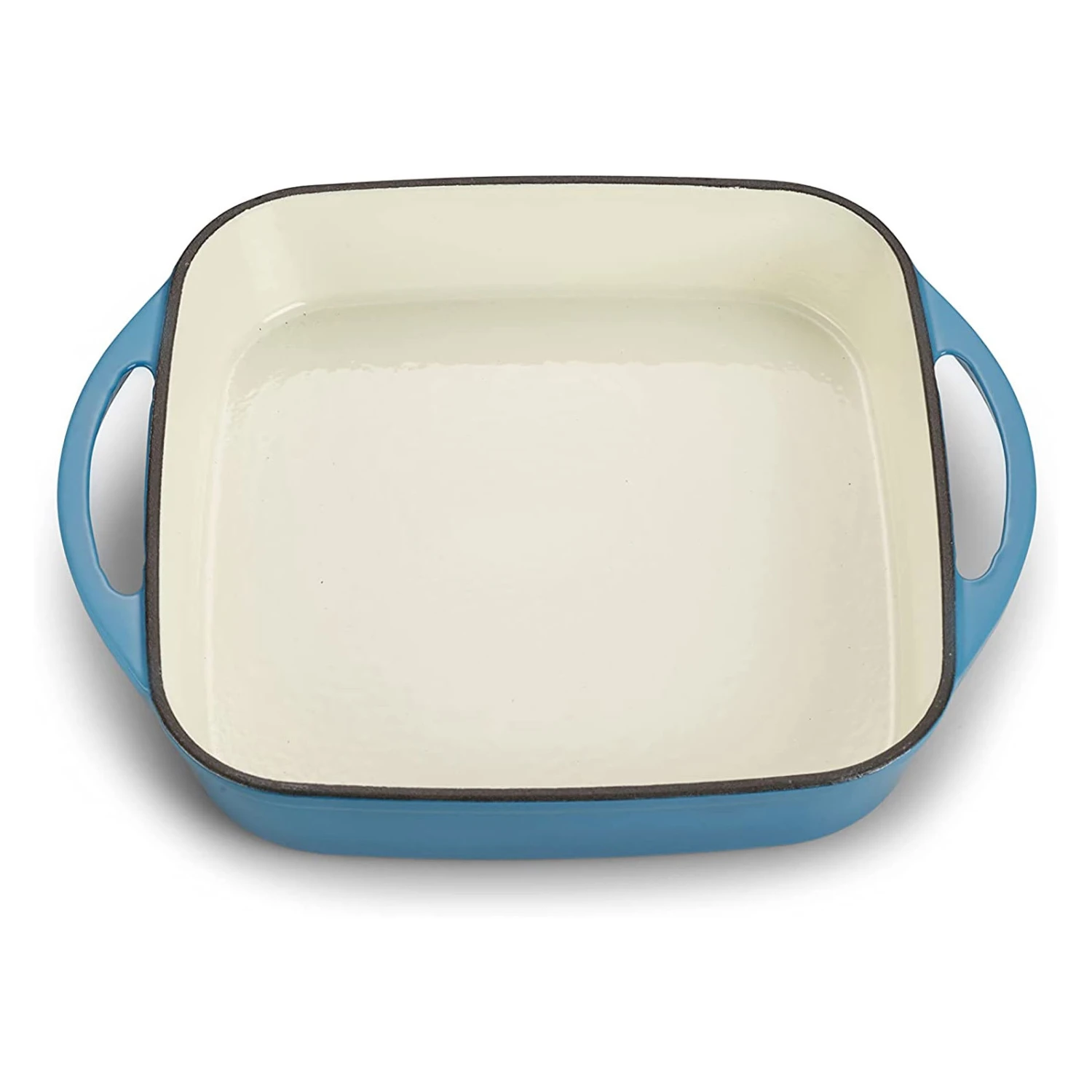 2 Tlg. Set Gusseisen Bräter Mit Deckel 1.5 L In Hellblau – Bild 5