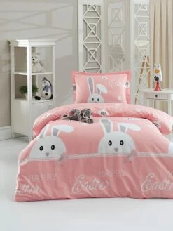Renforcé-Bettwäsche-Set "Rabitto" In Rosa