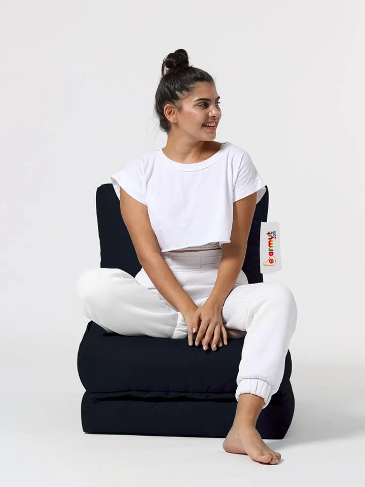 Sitzsack In Schwarz - (B)55 X (H)40 X (T)40 Cm – Bild 7