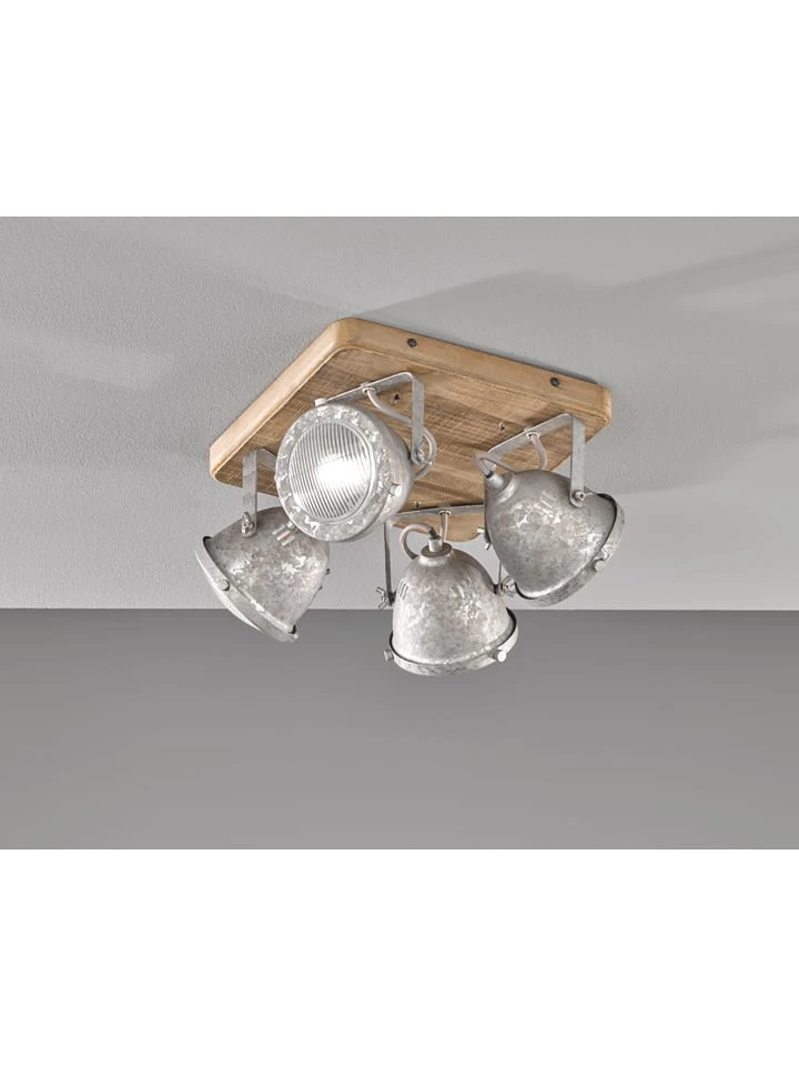 Deckenleuchte "Old" In Hellbraun/ Silber - (B)31 X (T)31 Cm – Bild 4