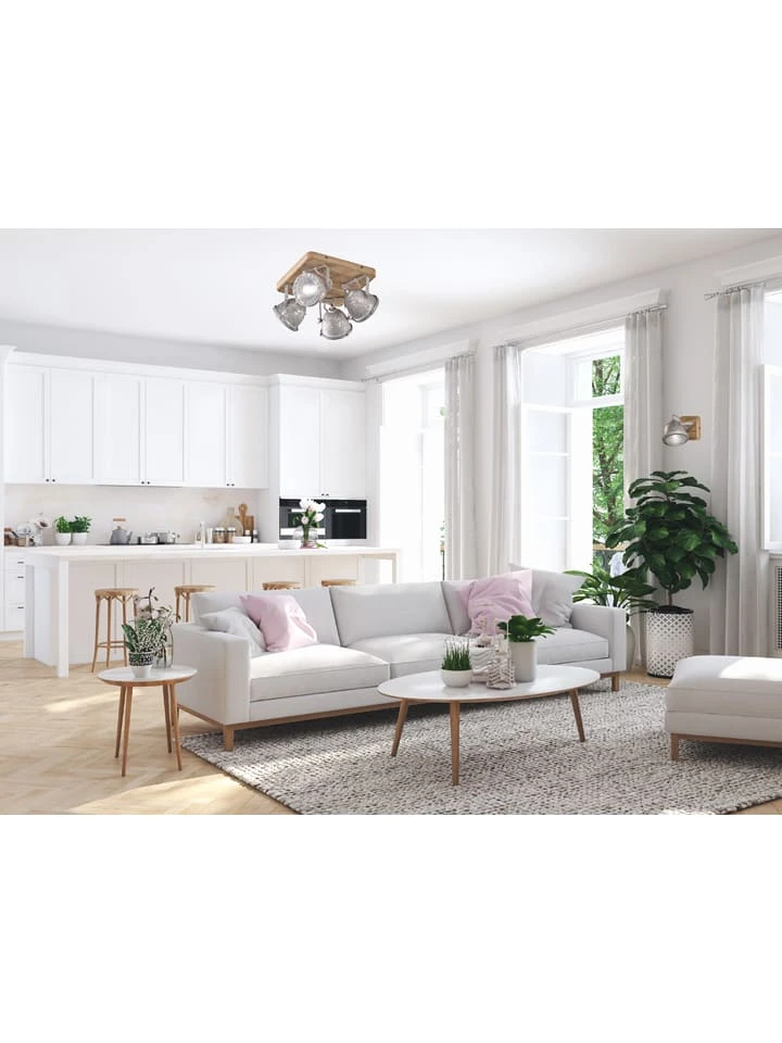 Deckenleuchte "Old" In Hellbraun/ Silber - (B)31 X (T)31 Cm – Bild 6