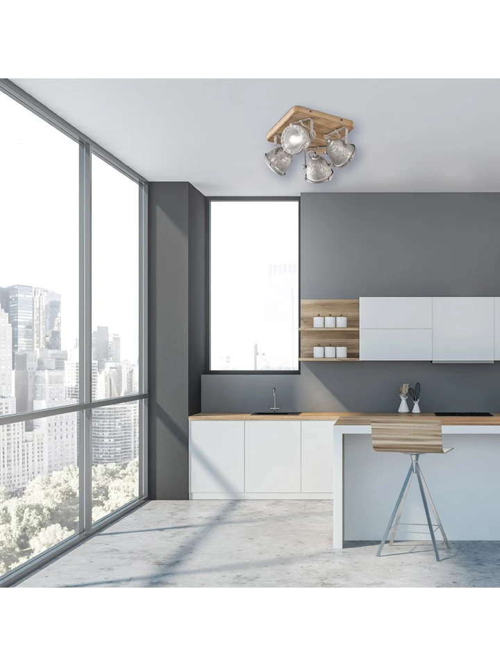 Deckenleuchte "Old" In Hellbraun/ Silber - (B)31 X (T)31 Cm – Bild 7