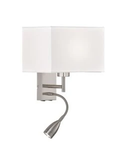 LED-Wandleuchte "Dream" In Weiß/ Nickel - (B)25 X (H)38 Cm