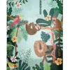 Teppich "Jungle Friends" In Hellblau/ Grün - (L)180 X (B)135 Cm