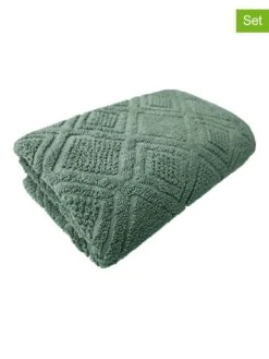 2er-Set: Duschtücher "Mosaik" In Grün