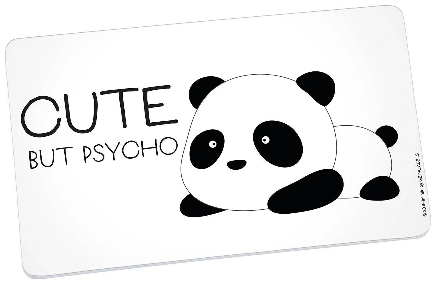 Frühstücksbrettchen Panda Cute In Weiß - 23,5 X 14,5 Cm