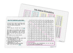 Platzset Großes & Kleines 1x1 2er Set In Bunt - 43 X 29 Cm