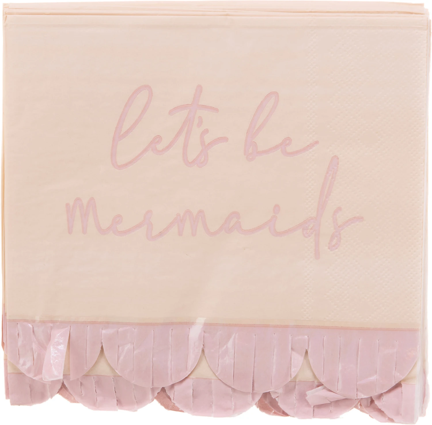 Ginger Ray Servietten - Let's Be Mermaid, Iridescent/pink, 16 Stück