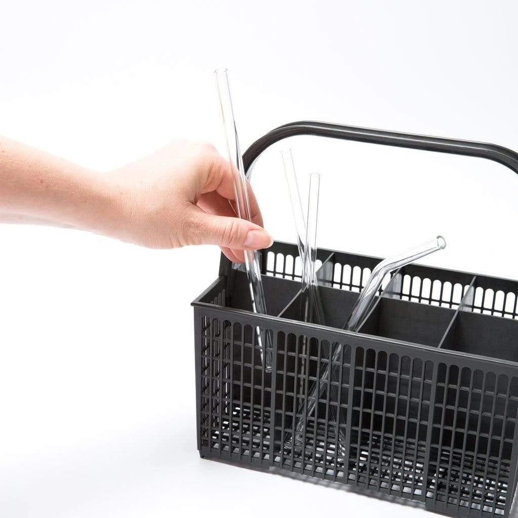 6er Set Trinkhalme: Gebogene Glas-Strohhalme In Transparent - 15 Cm – Bild 5