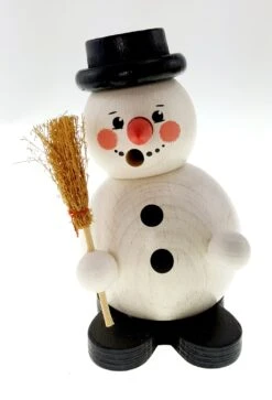 Räuchermann Schneemann Mit Besen
