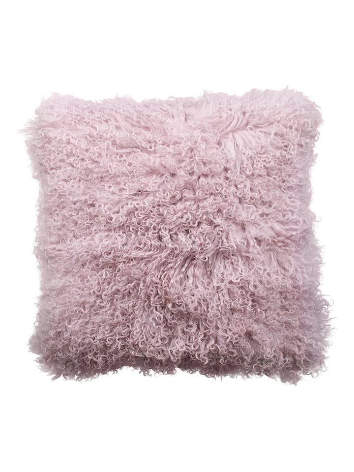 Kissen Mit Schaffell In Rosa