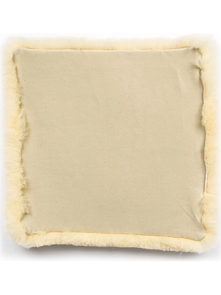 Sitzkissen Mit Merinofell In Gelb – Bild 3