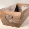 Spar-Set 2x Holz-Kiste "Herz", 40 X 20 X 13 Cm In Braun