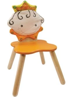Kinderstuhl "Prinzessin" In Orange - (B)38 X (H)50 X (T)36 Cm