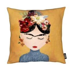 Kissen "Frida" In Orange & Rot