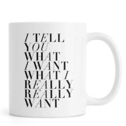 Tasse "I Tell You" In Schwarz & Weiß
