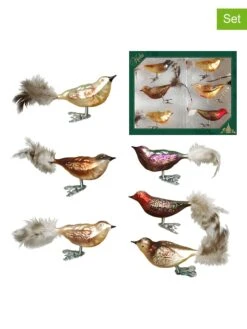Christbaumornamente "Waldvögel" In Bunt - 6 Stück