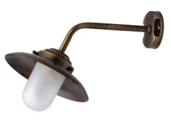 Außen Wandlampe In Dunkles Messing Antik