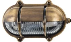 Außen Wandlampe In Messing Antik Klar/Transparent