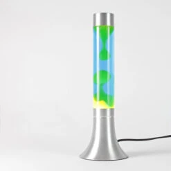 Lavalampe In Gelb Blau Silber