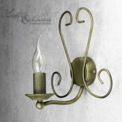 Wandlampe In Gold Antik