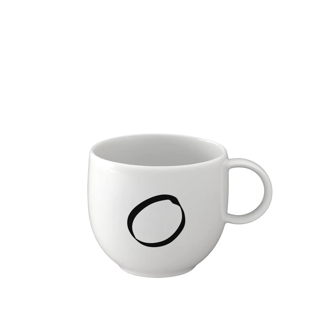 Becher O Letters In Weiß
