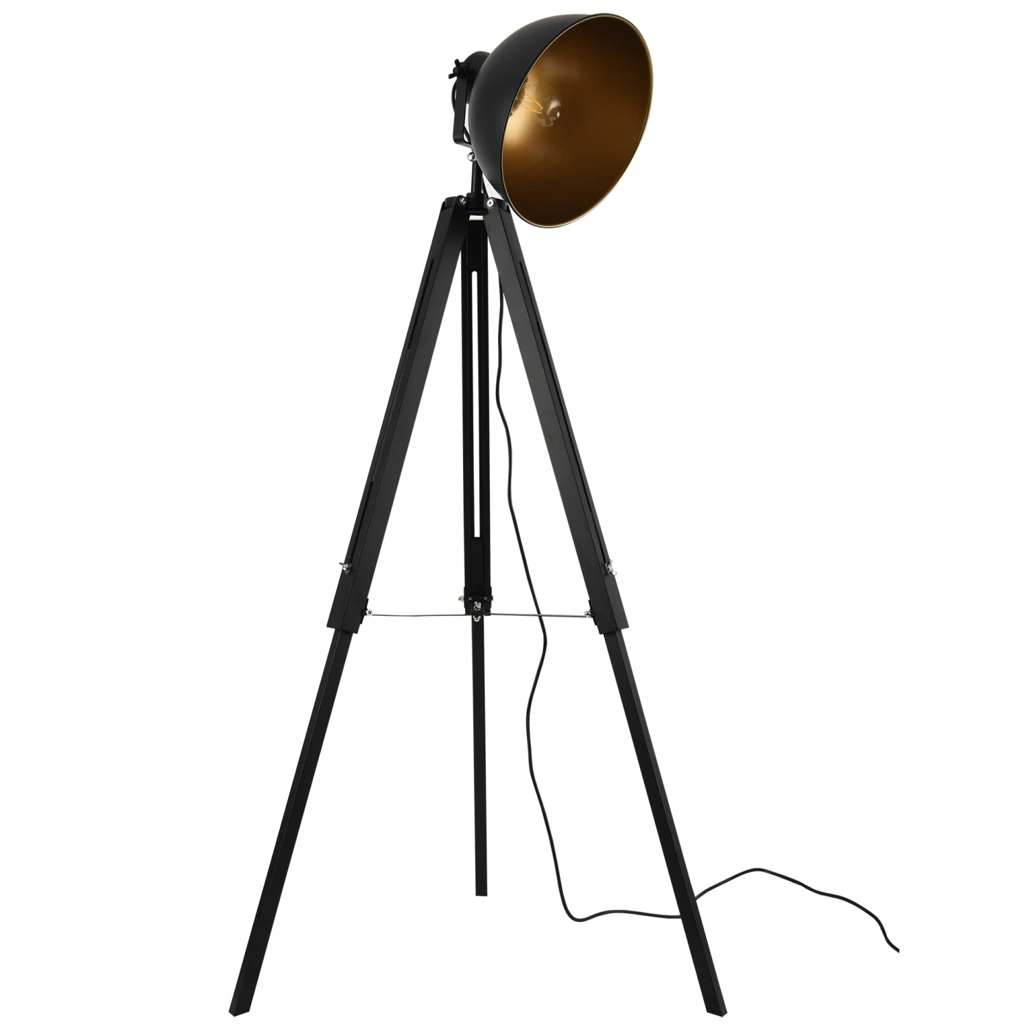 Stehleuchte Passau In Gold Schwarz (H)135cm (B)60cm (T)60cm (D)30cm (L)22cm – Bild 2